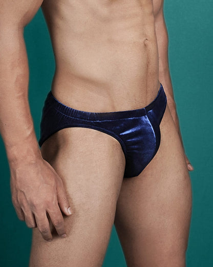 Blue velvet Lycra Brief