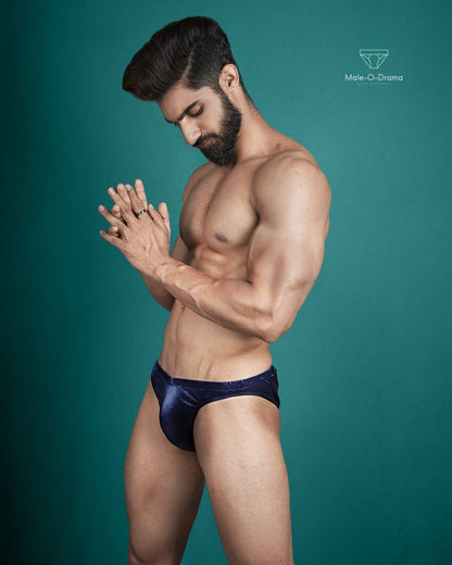 Blue velvet Lycra Brief