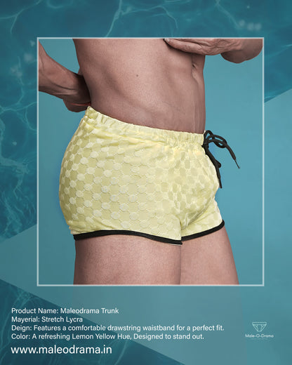 Yellow Swimming trunk with Drawstring